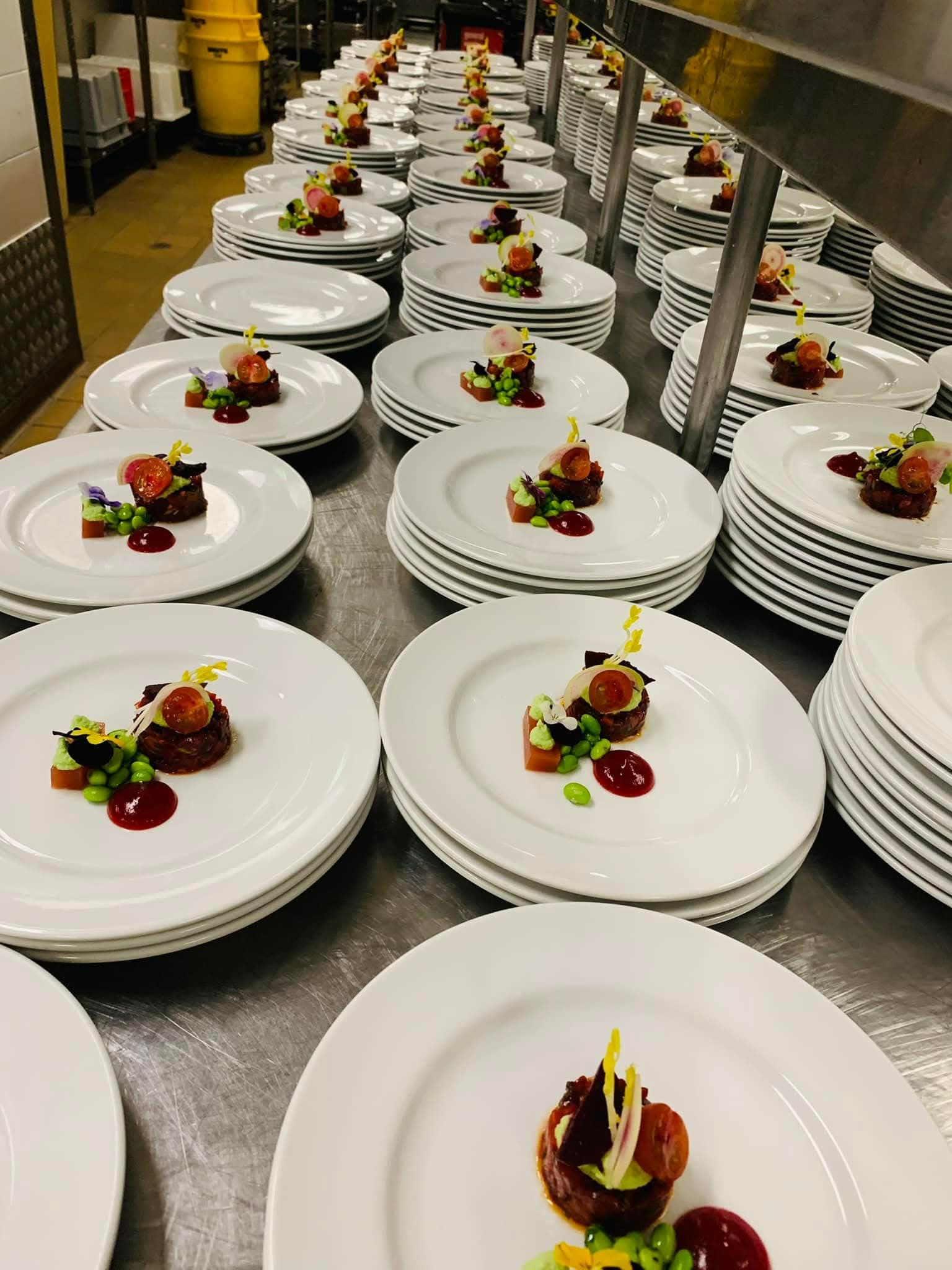 A full service line ready for an event